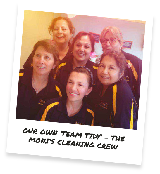 OUR OWN 'TEAM TIDY' - THE MON'S CLEANING CREW