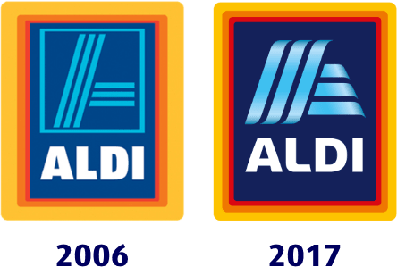 2006 and 2017 ALDI logos