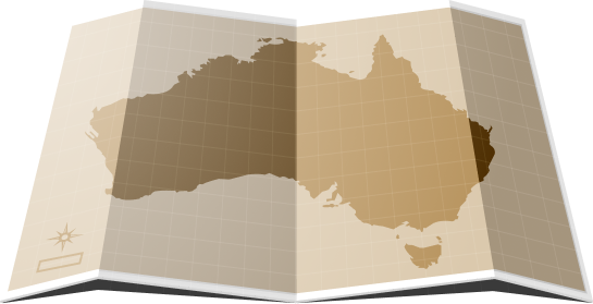 Map of Australia with ALDI store locations